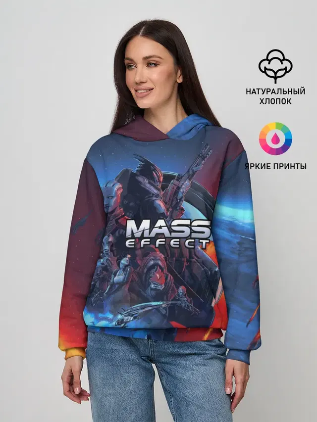 Женское худи с принтом «Mass Effect — Mass EFFECT Legendary ed»