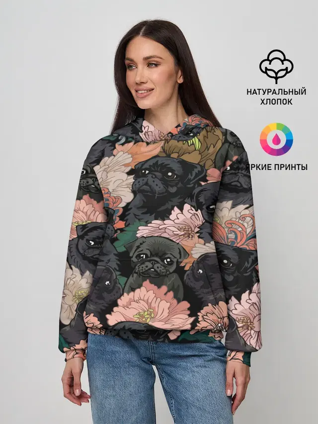 Мопсы и Цветы