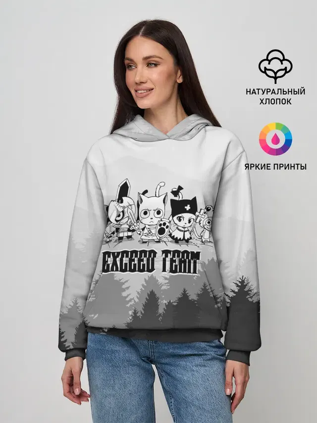 Женское худи с принтом «Хвост Феи — Exceed Team»