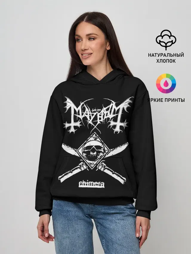 Женское худи с принтом «Mayhem»