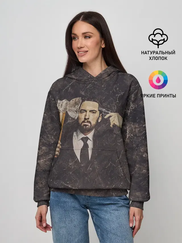 Женское худи с принтом «Eminem»