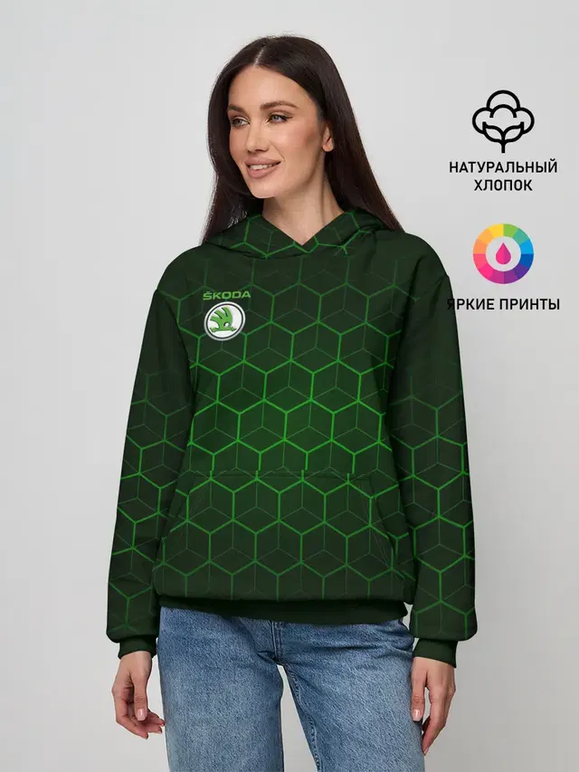 Женское худи с принтом «Skoda»