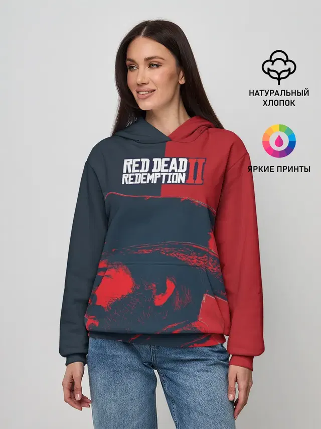 Женское худи с принтом «RDR2 Артур»