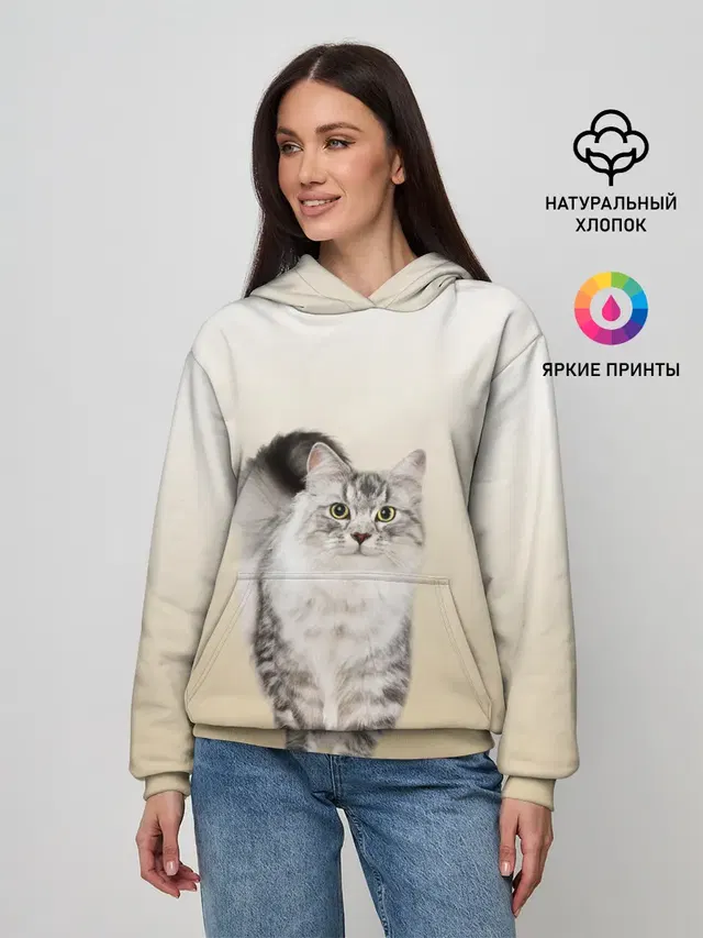 Пушистый котик реалистичный