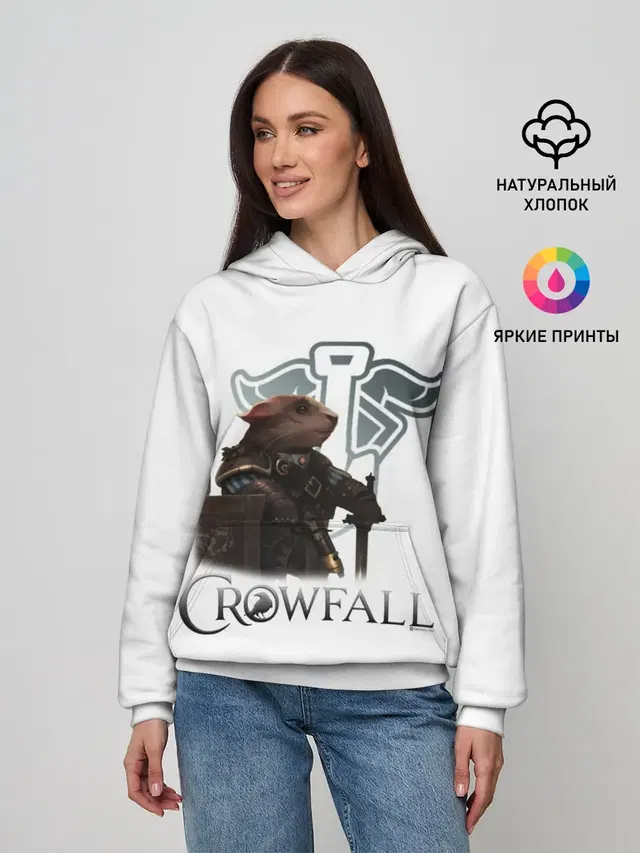 Женское худи с принтом «Crowfall Duelist»