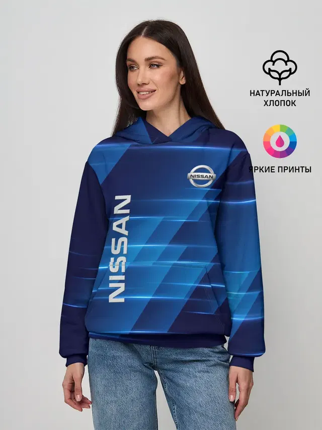 Женское худи с принтом «Nissan»