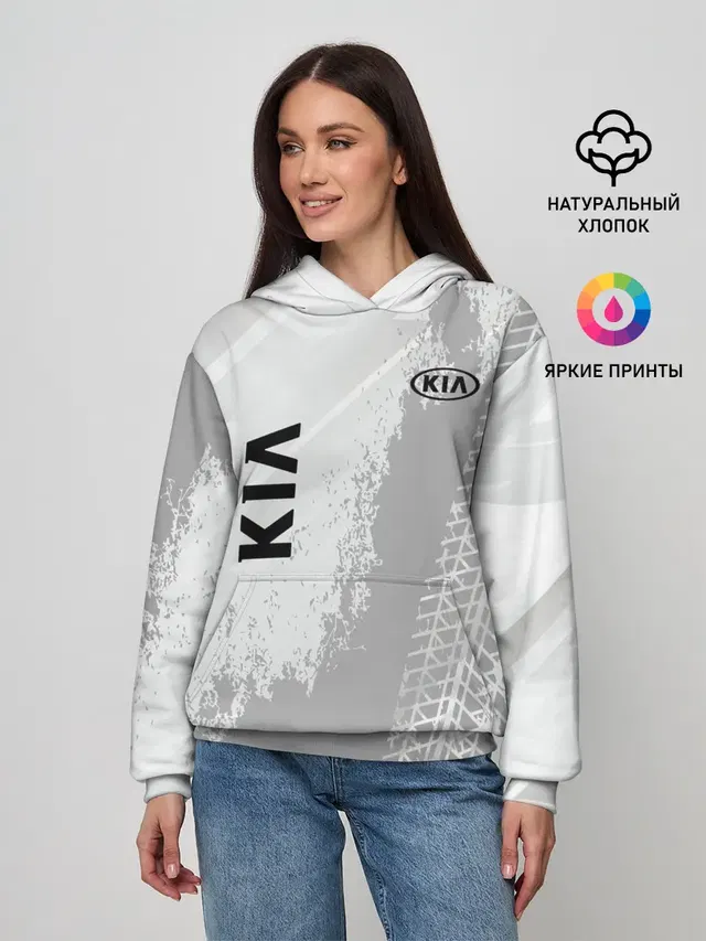 Женское худи с принтом «KIA»
