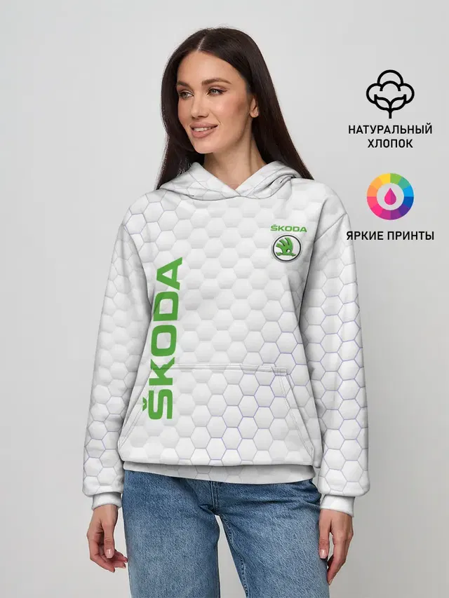 Женское худи с принтом «Skoda»