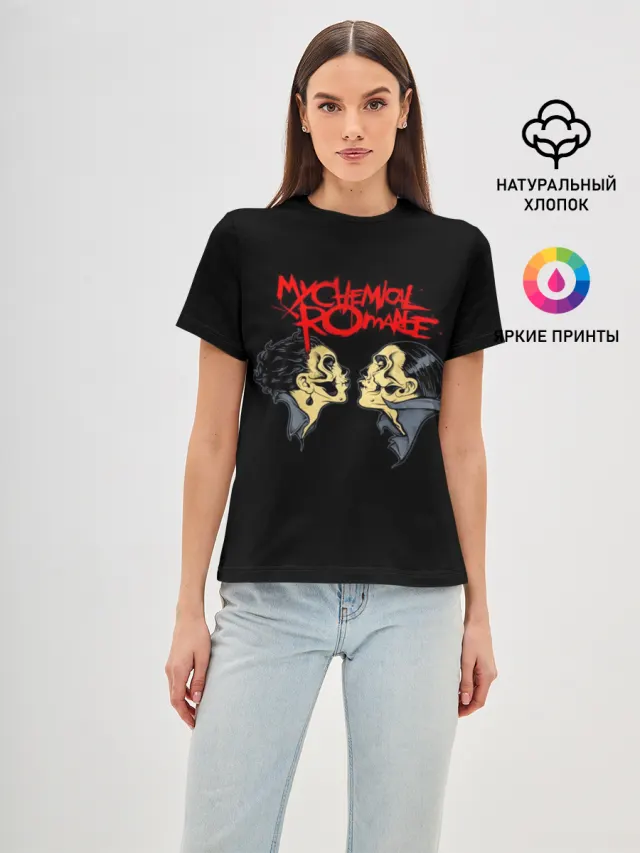Женская базовая футболка с принтом «My Chemical Romance»