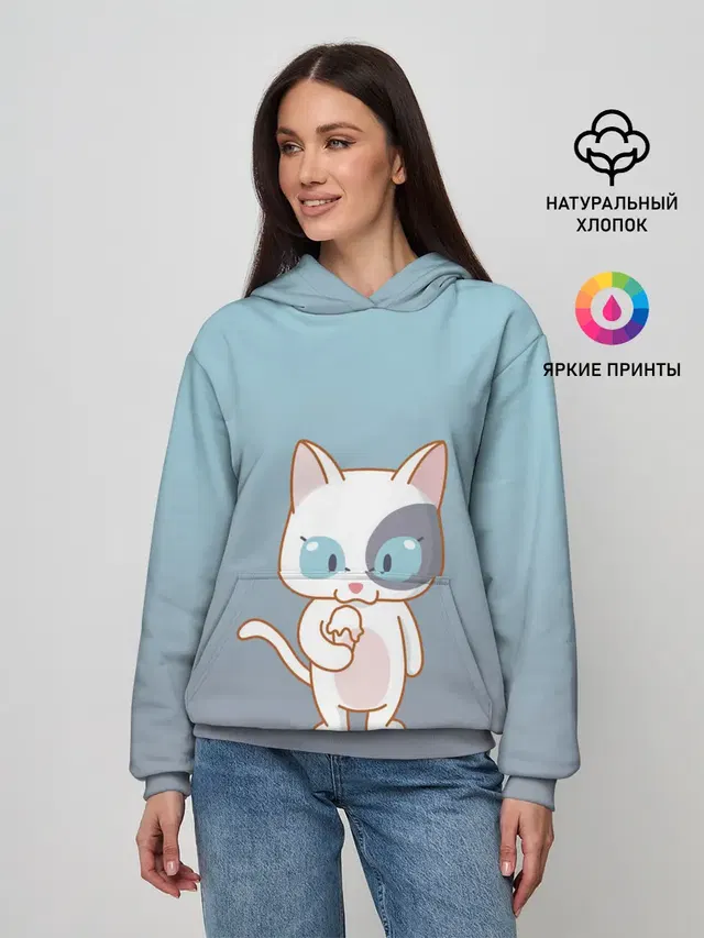 кот с мороженкой