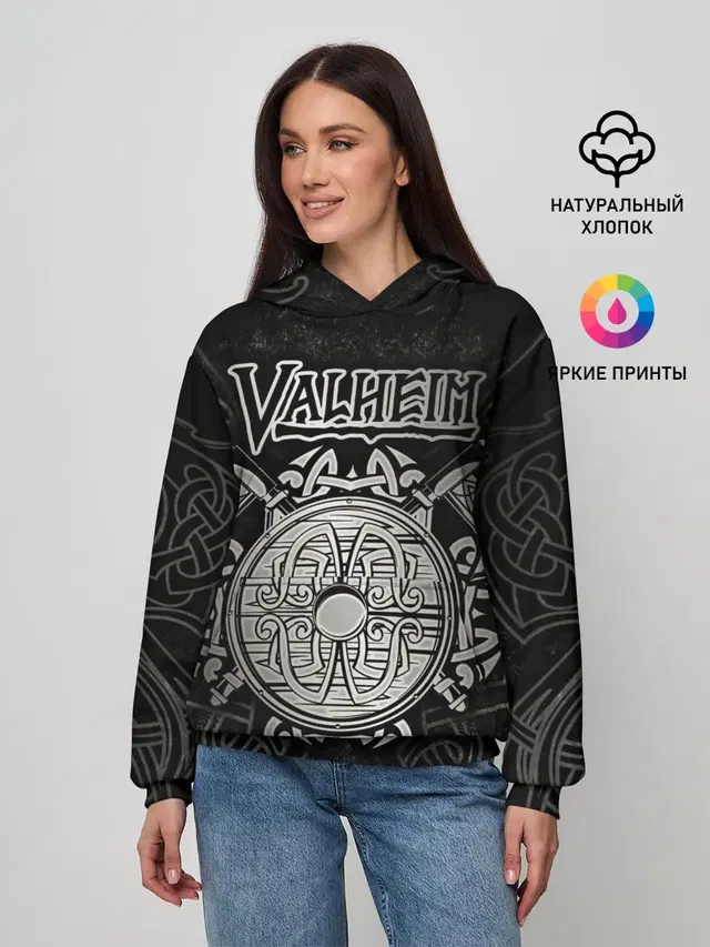 Женское худи с принтом «Valheim»