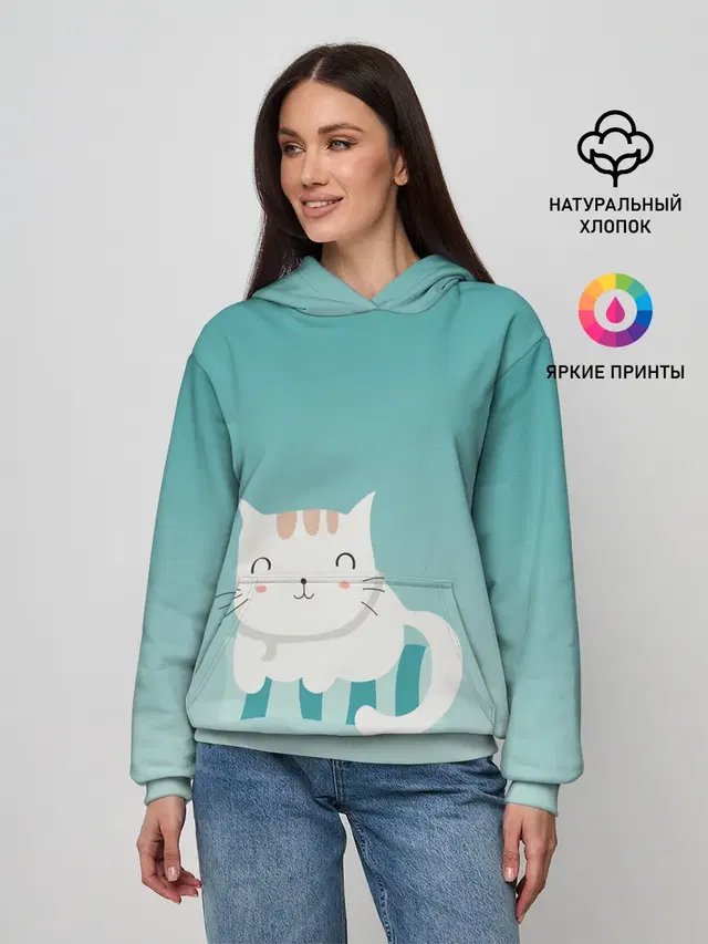 котик на подстилке
