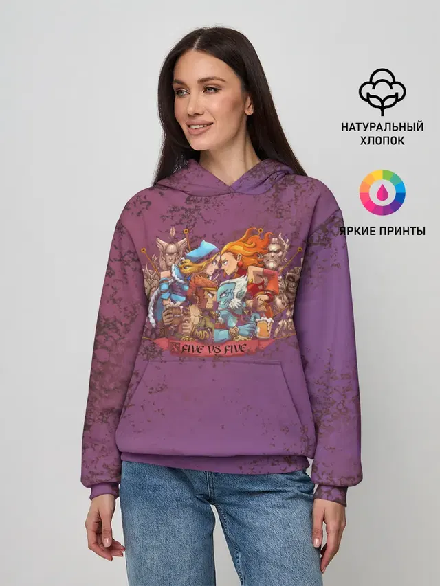Женское худи с принтом «Crystal Maiden — Пять на пять»