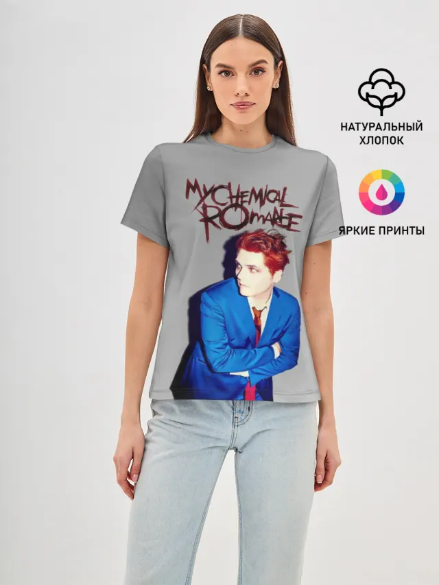 Женская базовая футболка с принтом «My Chemical Romance»