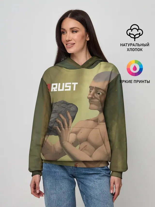 Женское худи с принтом «Rust»