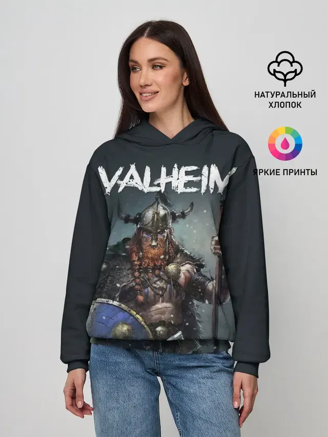 Женское худи с принтом «Valheim»