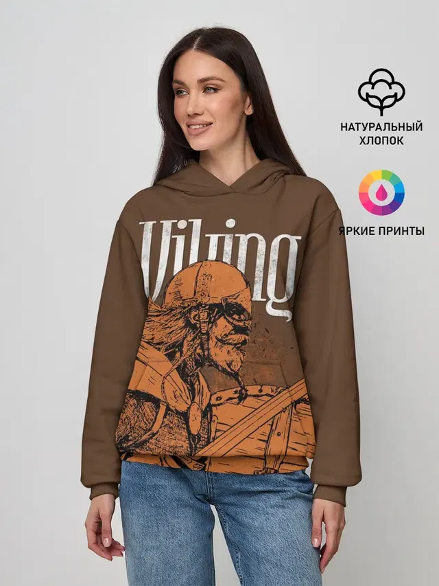 Женское худи с принтом «Valheim — Viking»