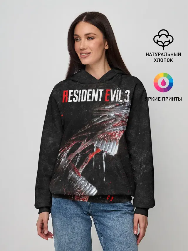 Женское худи с принтом «Horror — RE3 — Nemesis»