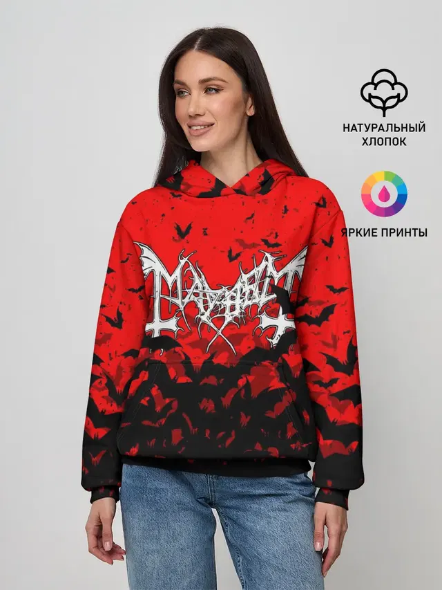 Женское худи с принтом «Mayhem»