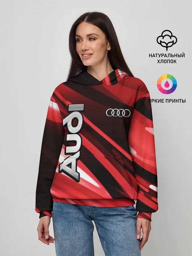 Женское худи с принтом «Audi»