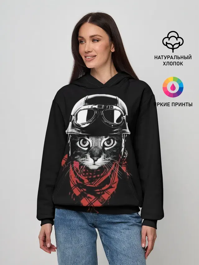 Кот в каске