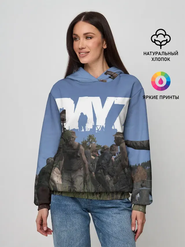 Женское худи с принтом «Zombie»