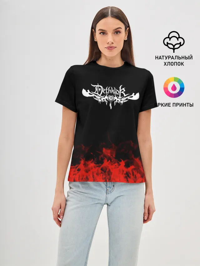 Женская базовая футболка с принтом «Dethklok»