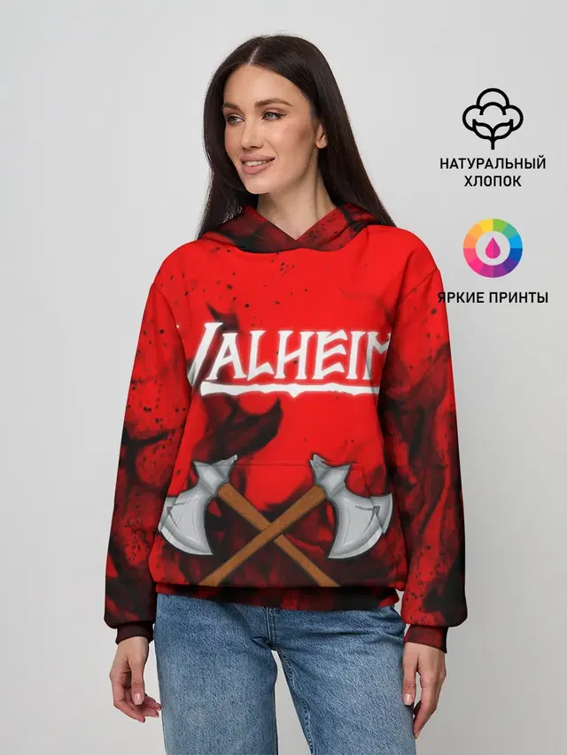 Женское худи с принтом «Valheim»