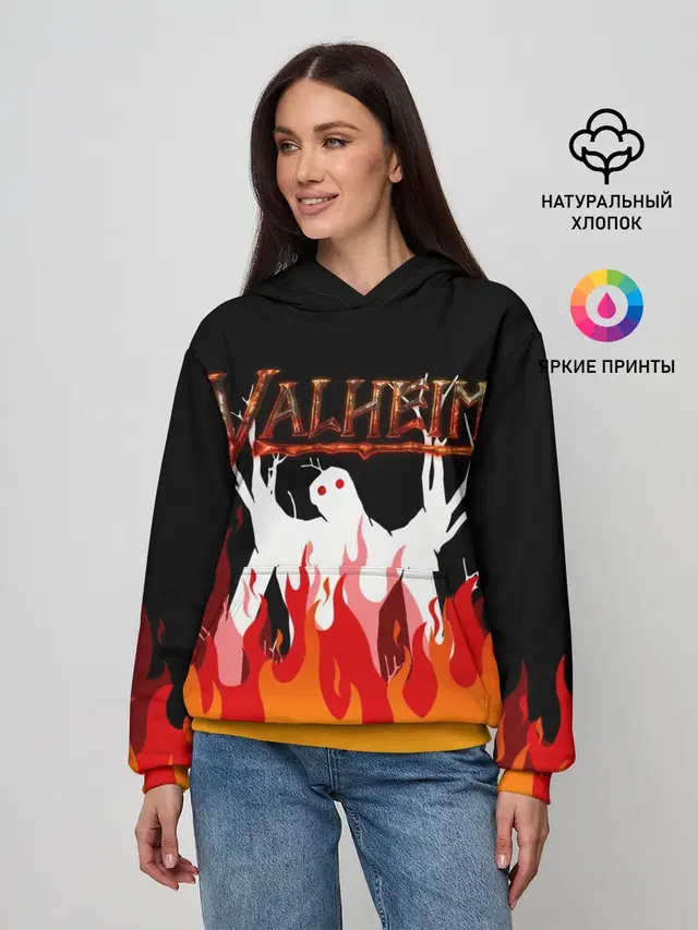 Женское худи с принтом «Valheim»
