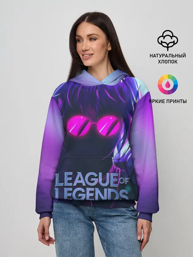 Женское худи с принтом «Evelynn LOL — Evelynn»