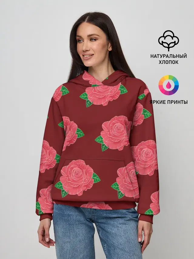 Розы на красном