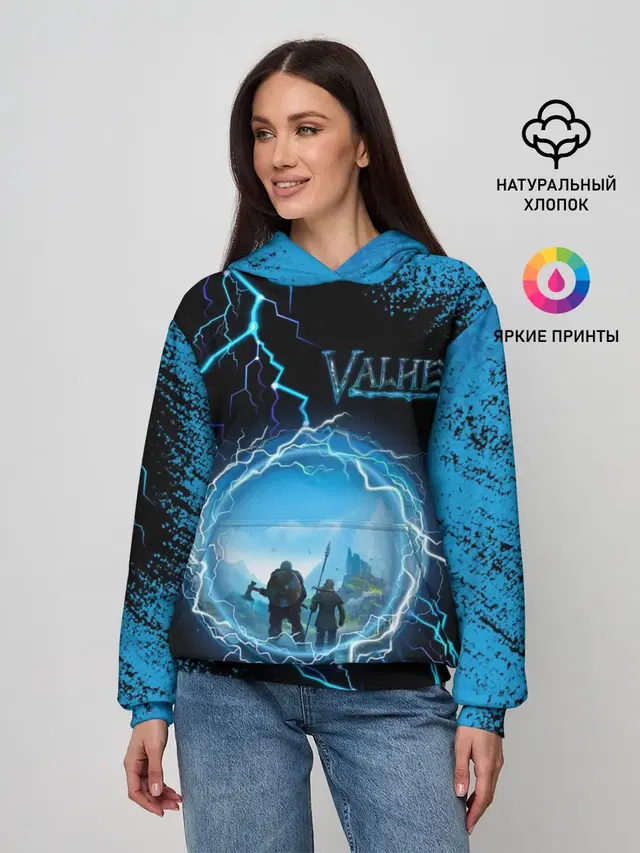 Женское худи с принтом «Valheim — Вальхейм»
