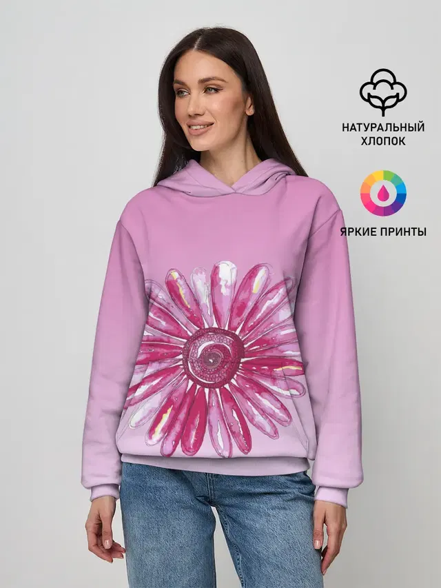 розовая ромашка
