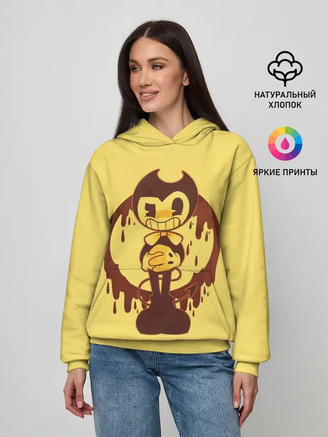 Женское худи с принтом «Bendy Бенди»