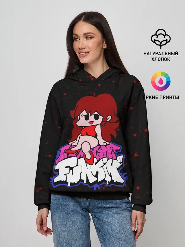 Женское худи с принтом «Friday Night Funkin»