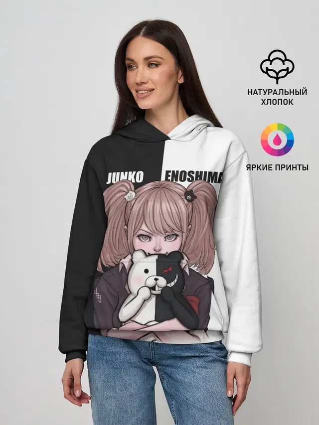 Женское худи с принтом «Monokuma Junko»