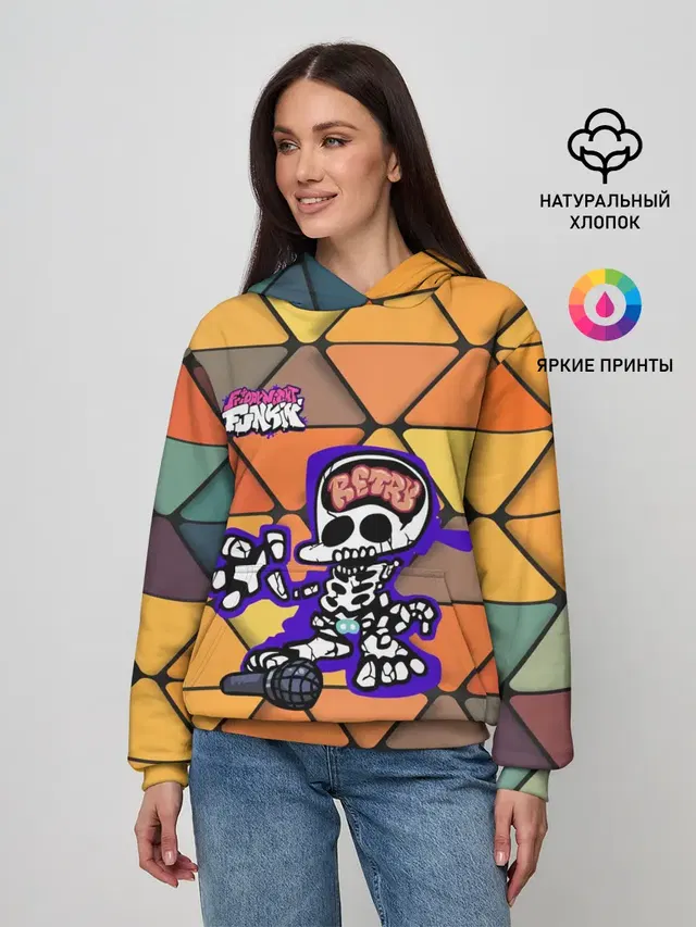 Женское худи с принтом «Skeleton»