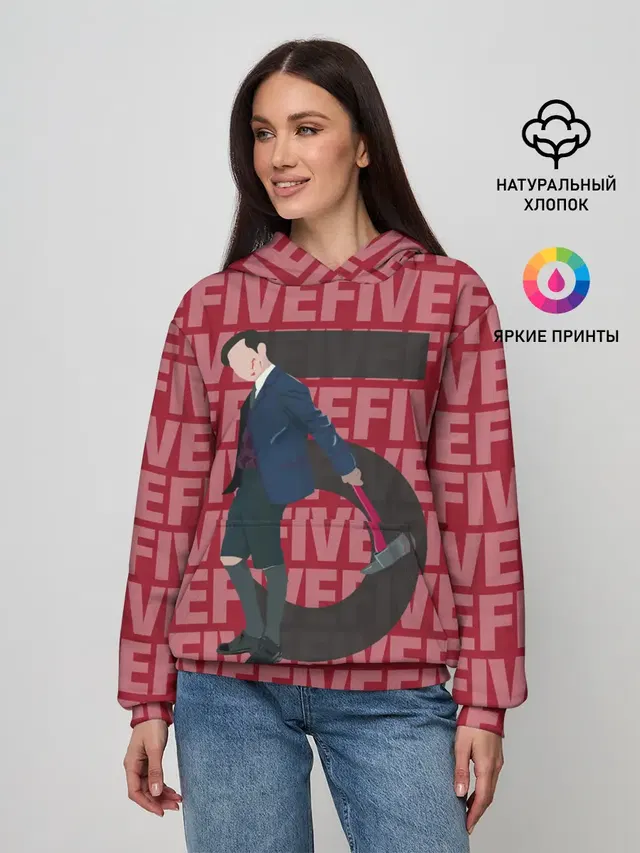 Женское худи с принтом «Five Five Five»