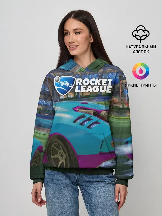Женское худи с принтом «Rocket League»