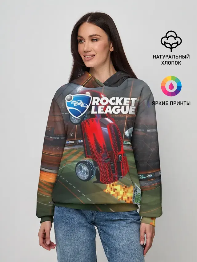 Женское худи с принтом «Rocket League»