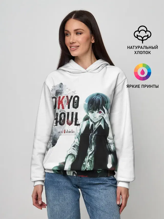 Женское худи с принтом «Токийский Гуль — Tokyo Ghoul Sui Ishida»