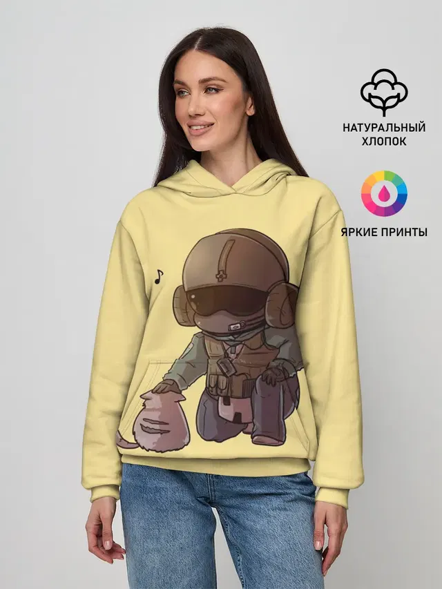 Женское худи с принтом «J?ger Rainbow Six»