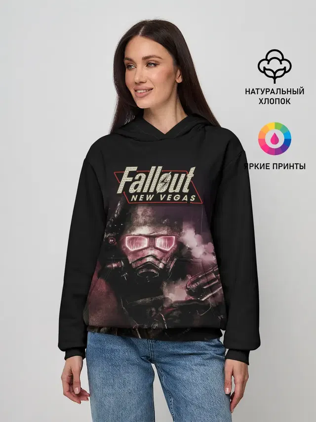 Женское худи с принтом «Fallout — Фаллаут Нью Вегас»