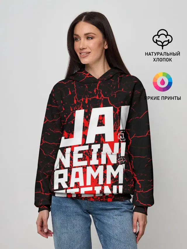 Женское худи с принтом «Rammstein»
