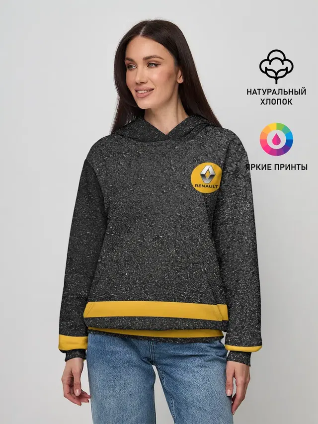 Женское худи с принтом «Renault Passion for life — Passion for life»