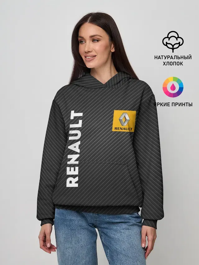 Женское худи с принтом «Renault logo»