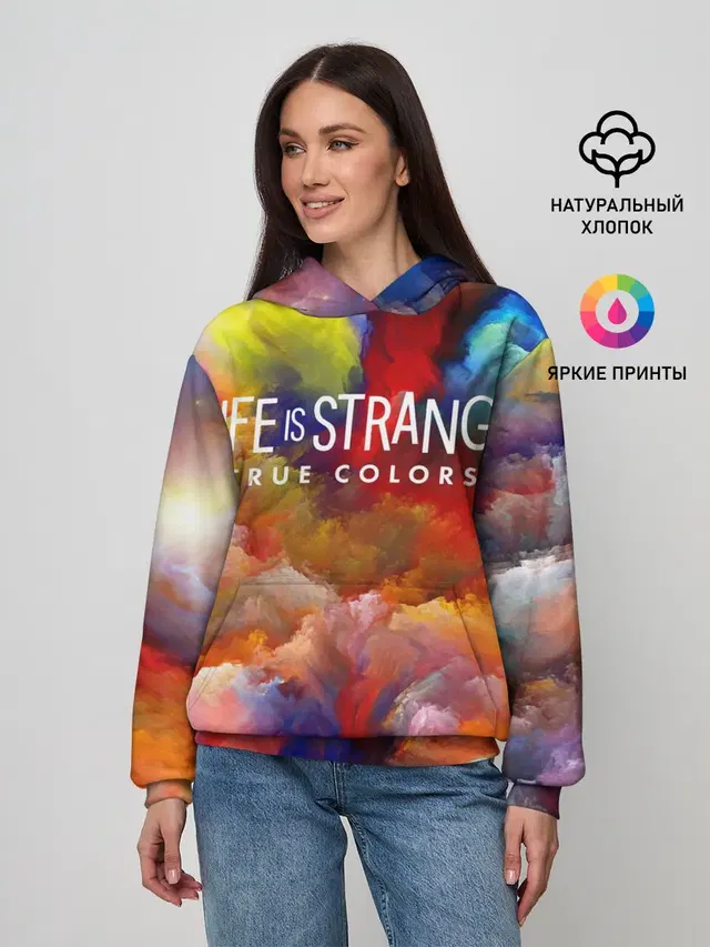 Женское худи с принтом «LiS True Colors — Life is Strange True Colors»