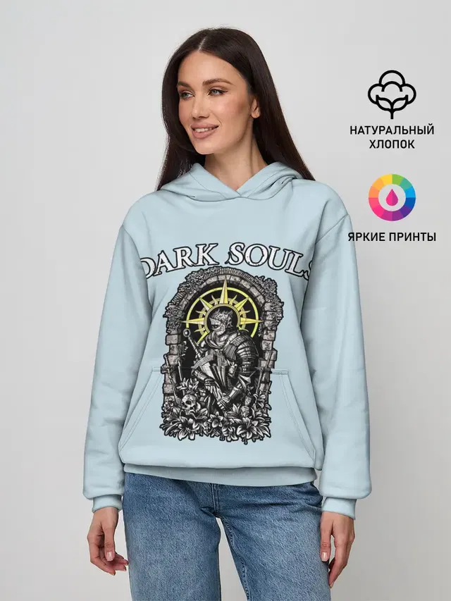 Женское худи с принтом «Герой Тёмных душ»