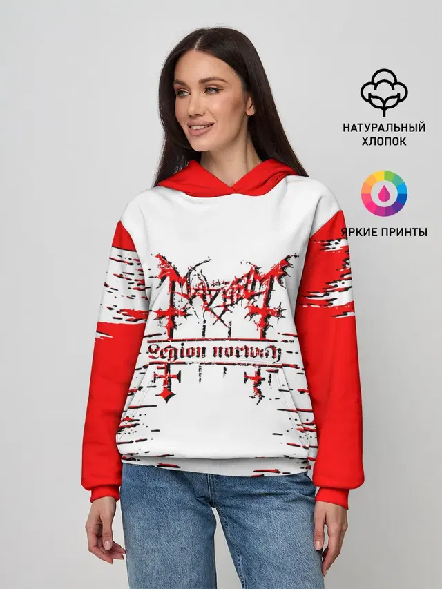 Женское худи с принтом «Mayhem»