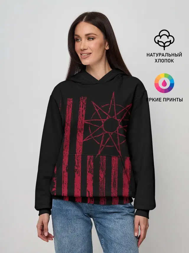 Женское худи с принтом «Slipknot Флаг»